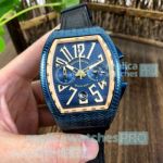 Copy Franck Muller Vanguard V45 Blue Dial Wave Case Watch